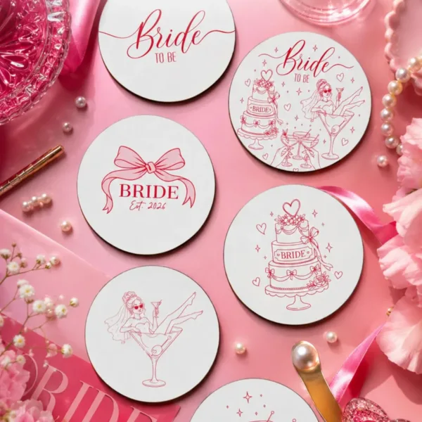 Bride To Be Temalı Bekarlığa Veda Bardak Altlığı 60 Adet